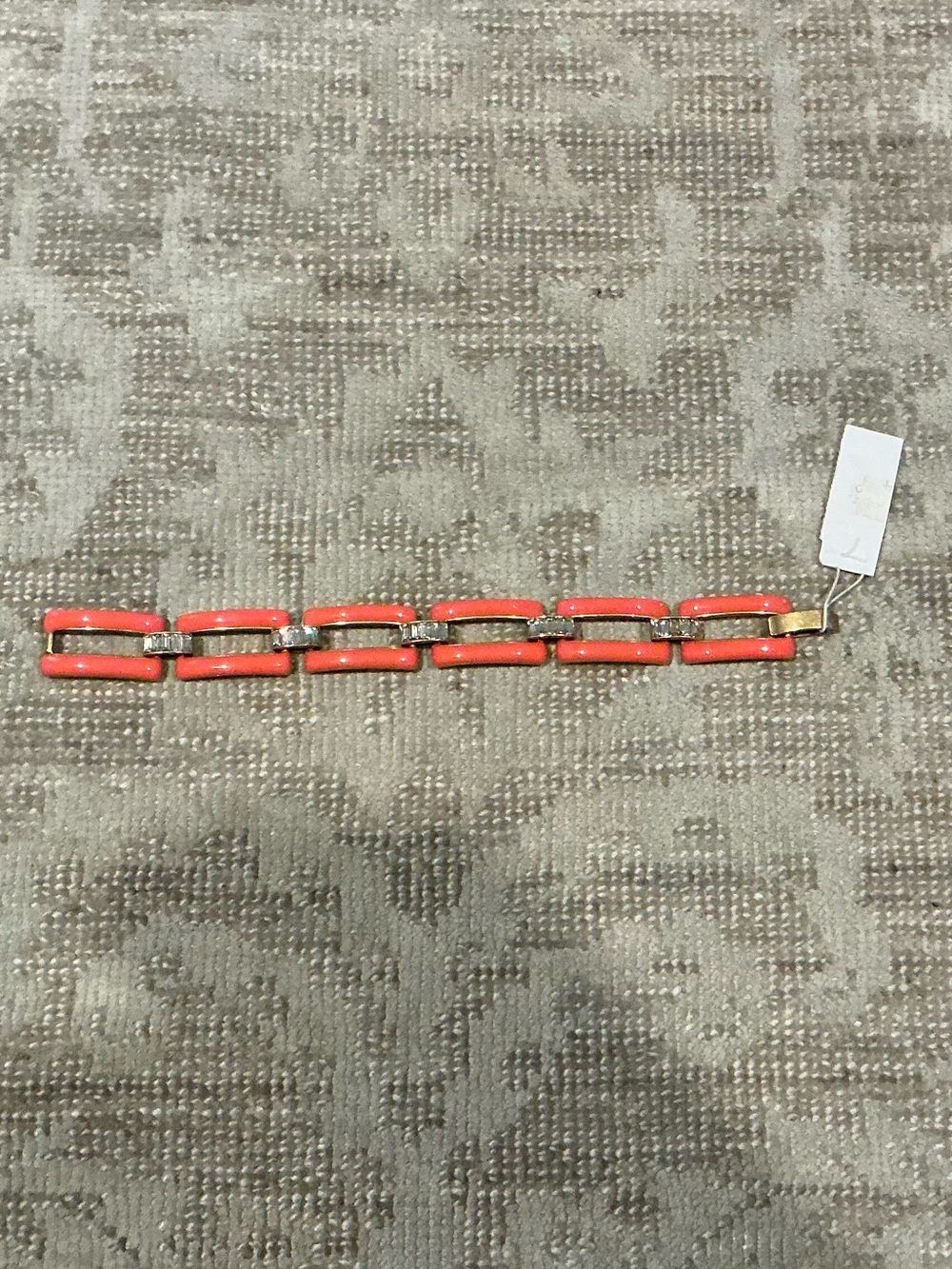 J. Crew Coral Link Bracelet with Gold-Tone Hardware